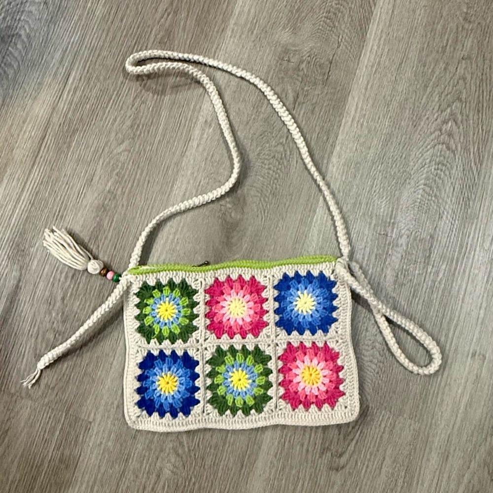 🧶Handmade crocheted crossbody bag